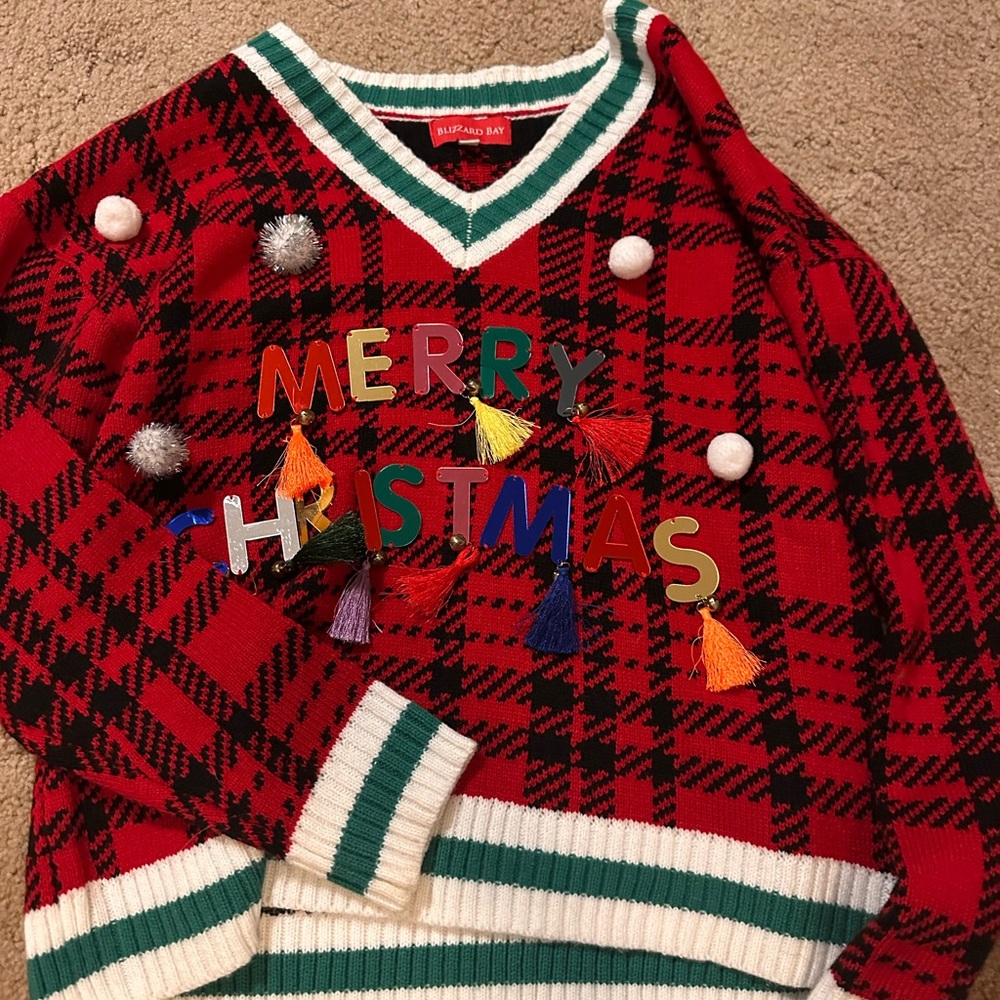 Buffalo Bay Red Plaid Christmas Sweater